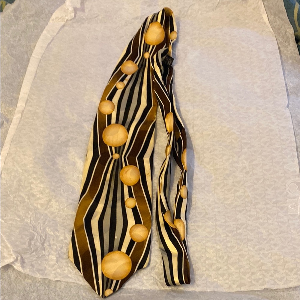 NWOT Stylish Brown and Gold Men's Tie